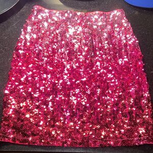 Maner Pink ombré Sequin Skirt ladies XS